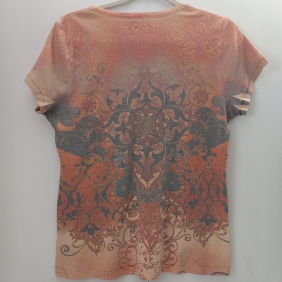 Unity World Wear Rhinestone Boho Tee - Picture 3 of 7